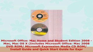READ ONLINE  Microsoft Office Mac Home and Student Edition 2008  Mac Mac OS X Includes Microsoft