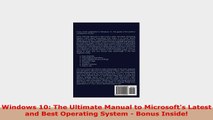 READ ONLINE  Windows 10 The Ultimate Manual to Microsofts Latest and Best Operating System  Bonus