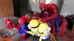 MINIONS vs Spiderman Spiderbaby Kidnapped by Minion - Super Hulk Fun Superhero in Real Lif