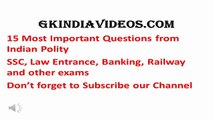 General Knowledge India  Most important Polity Questions you Should never Miss (1)