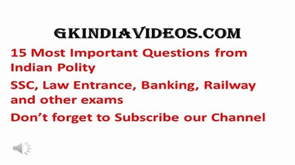 General Knowledge India  Most important Polity Questions you Should never Miss (1)