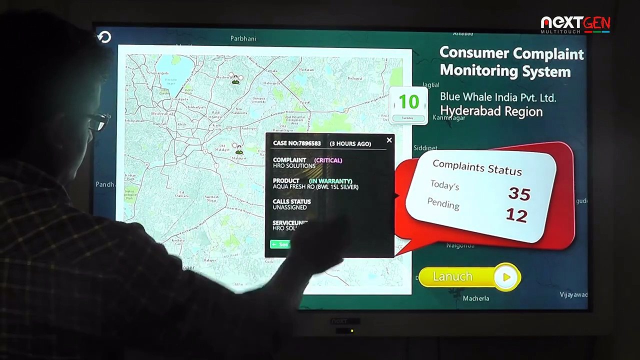Multitouch GIS APP | Consumer Complaint Monitoring System | Meeting Wall