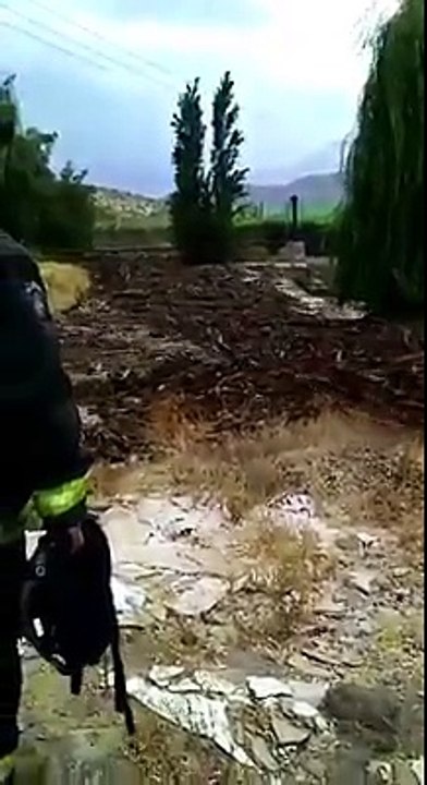 IMPACTANTE ALUVIÓN EN SECTOR SAN VICENTE EN LOS ANDES.