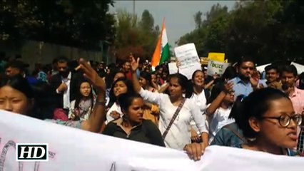 Students protest against ABVP in Delhi University