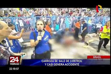 Carro alegórico que provocó accidente continuará en Carnaval de Brasil