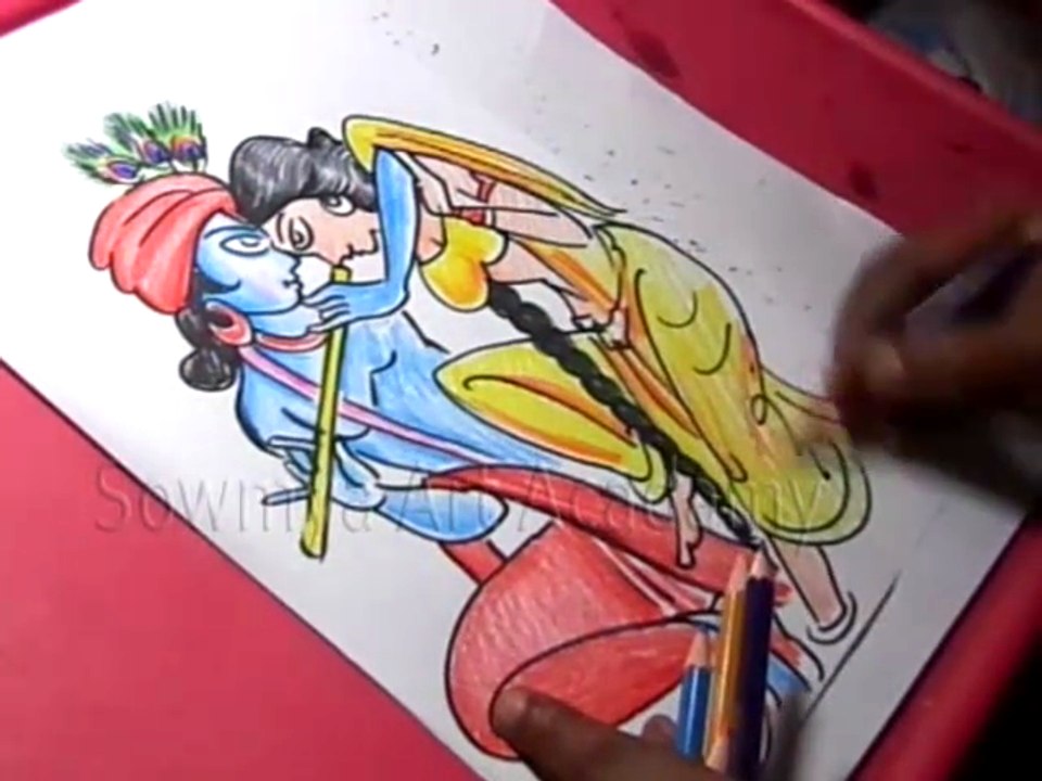 Radha Krishna Drawing Images Easy For Kids - dimecorazonteestoyescuchando