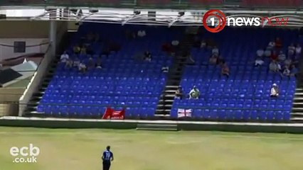 Big Rahkeem Cornwall hits thunderous shots against touring England team