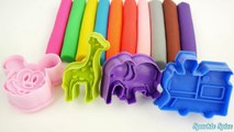 Aprender los Colores Play Doh PEPPA PIG Animal Elefante Tazas de Crema de Moldes de Diversión! Dedo De La Familia Nurser