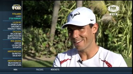 Rafa Nadal Interview for FOX Sports in Acapulco. 26 Feb 2017
