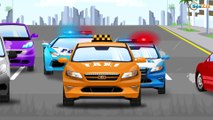 Cars Cartoon Episodes for kids - Road Patrol: The Police Car Chase - Animation Compilation