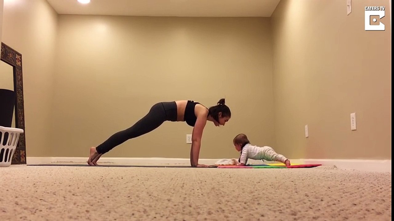 Adorable Six-Month-Old Baby Planking