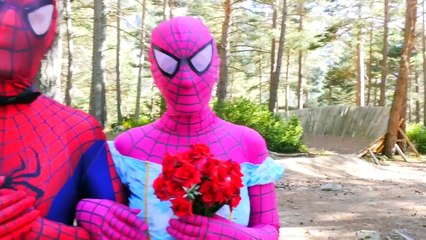 Frozen Elsa & Jack Frost Becomes Vampire w/ Joker in Real Life! fun Superheroes ft SPIDERM