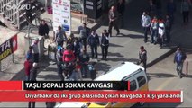 Diyarbakır'da iki grup arasında taşlı sopalı kavga