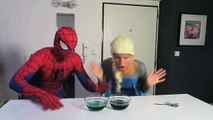 FROZEN ELSA & SPIDERMAN ! Frozen Elsa Gets Giant Gummy Hulk Hands! Real Life Superhero Fun