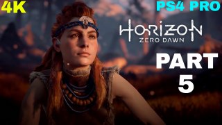 Horizon Zero Dawn 4K 2017 Gameplay Part 5 - The War Chiefs Trail (PS4 PRO)