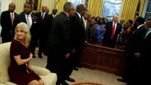 Twitter reacts to Kellyanne Conway kneeling on Oval Office couch