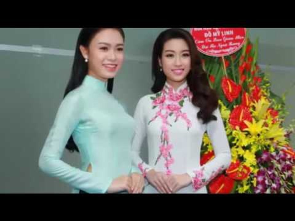 Hoa hậu Đỗ Mỹ Linh về lại trường đại học Ngoại thương