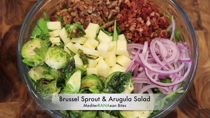 Arugula and Brussels sprout salad