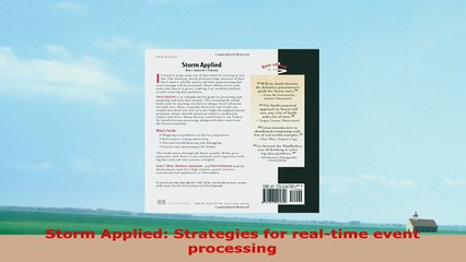 READ ONLINE  Storm Applied Strategies for realtime event processing