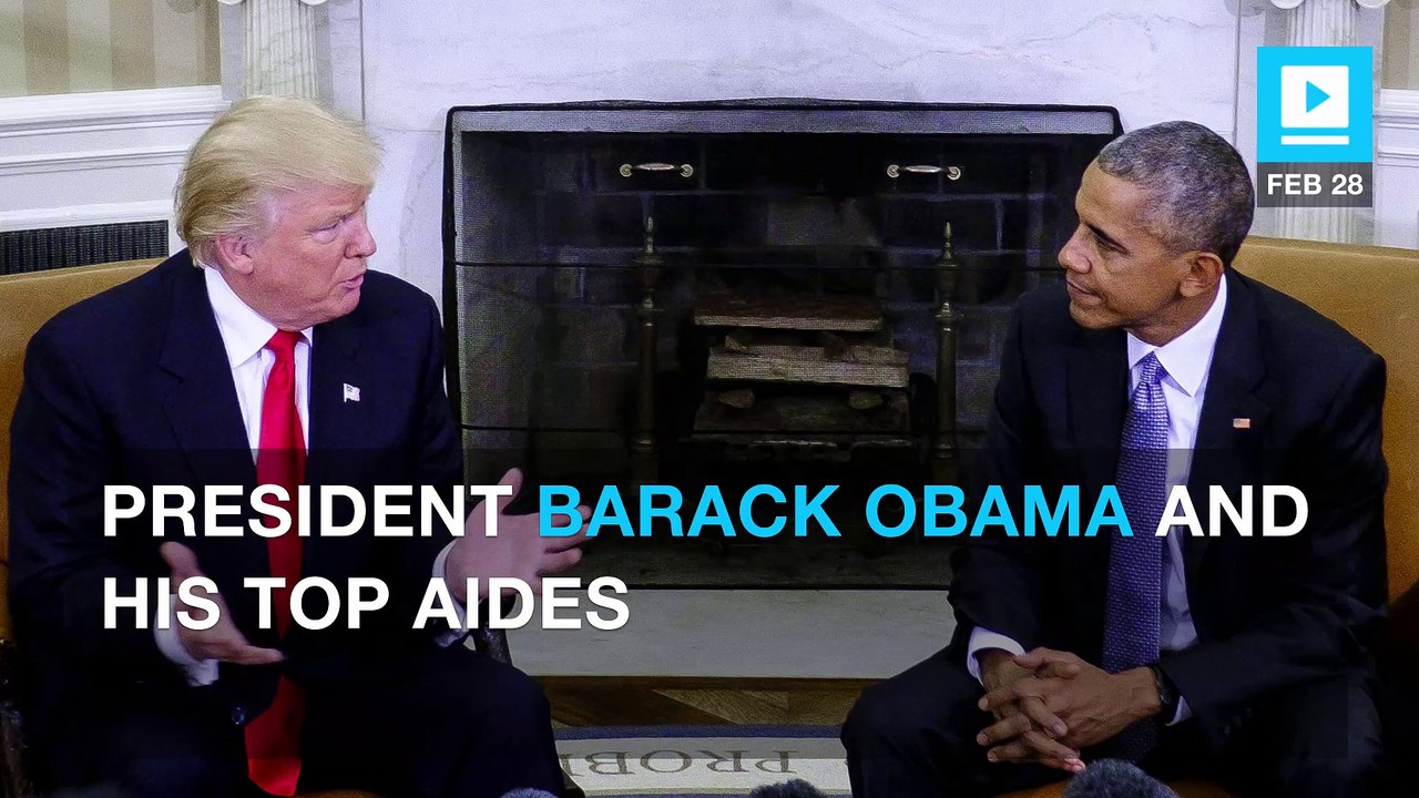 Trump blames Obama for protests, leaks