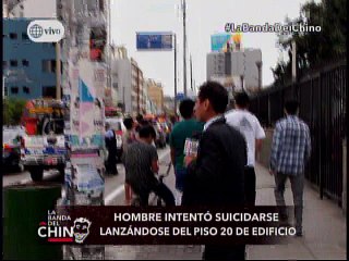 Nota - Hombre intento suicidarse lanzandose del piso 20 del edificio