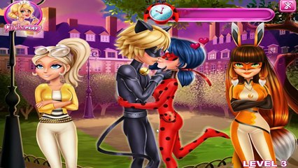 Ladybug Miraculous & Cat Noir Superhero Kissing Love Game for Little Kids