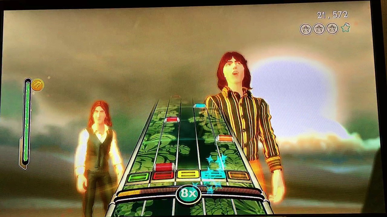 Rock Band gameplay "While My Guitar Gently Weeps"