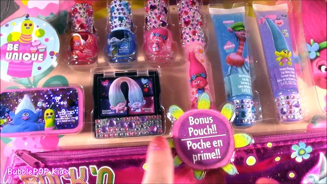 Dreamworks TROLLS Movie, Poppy Glam Total Beauty Set! Lip Gloss, Nail Polish! Blind Bags! FUN