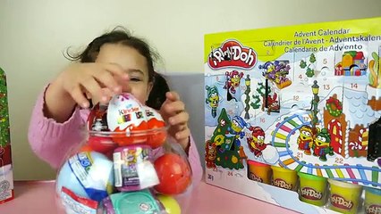 Kinder Surprise and Play Doh Advent Calendar Day 19, Disney Cars and Minnie Mouse