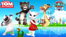 Talking Tom and Friends Transforms Into Paw Patrol Finger Family | Talking Tom and Friends