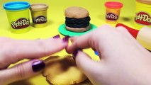 Cookie Monster Play Doh Hamburger Recipe How to make Playdough Burger Recipe