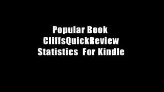 Popular Book  CliffsQuickReview Statistics  For Kindle