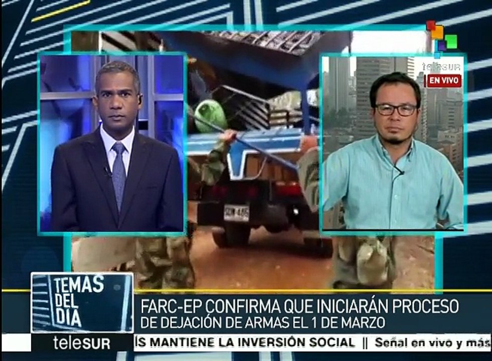 Confirman FARC-EP inicio del proceso de dejación de armas