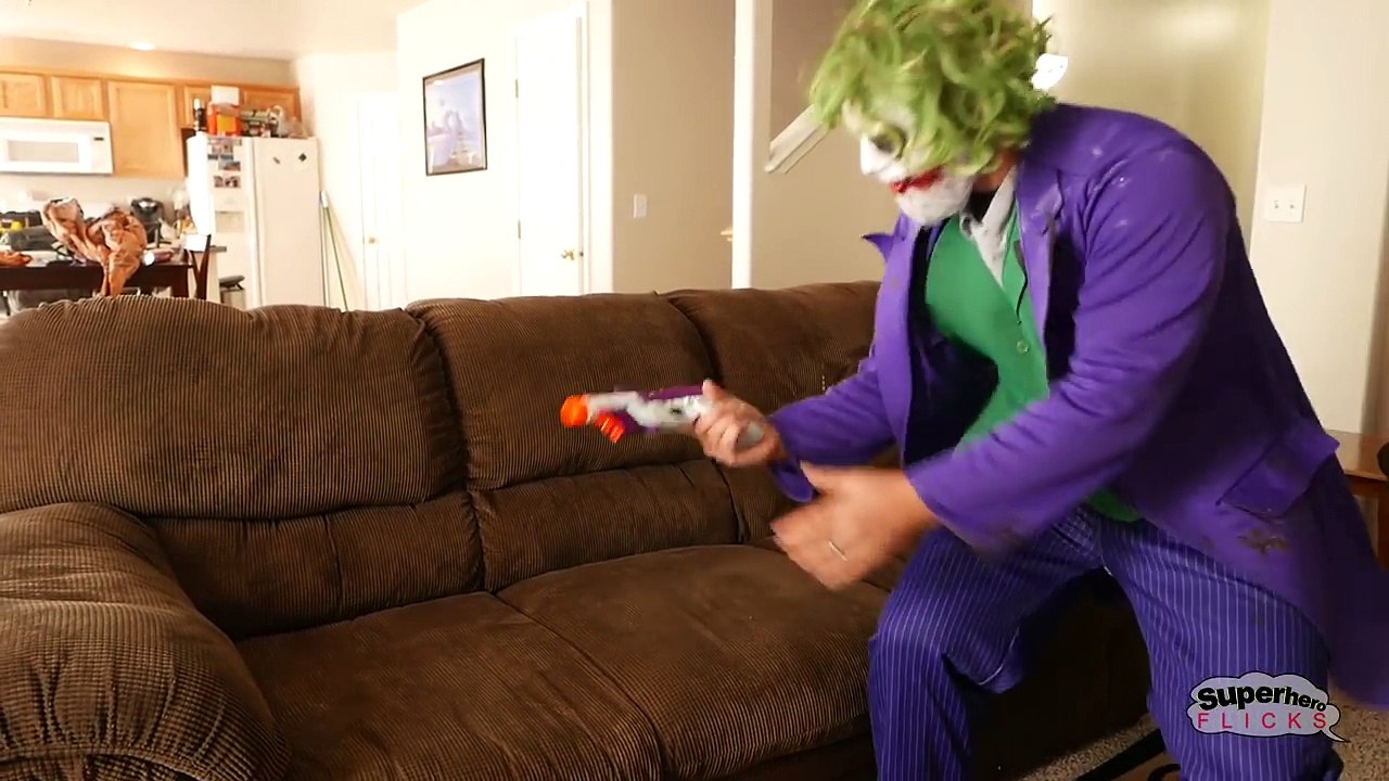 Crazy Bearded Joker vs T-Rex / Godzilla In Real Life | Superhero Movie B^)