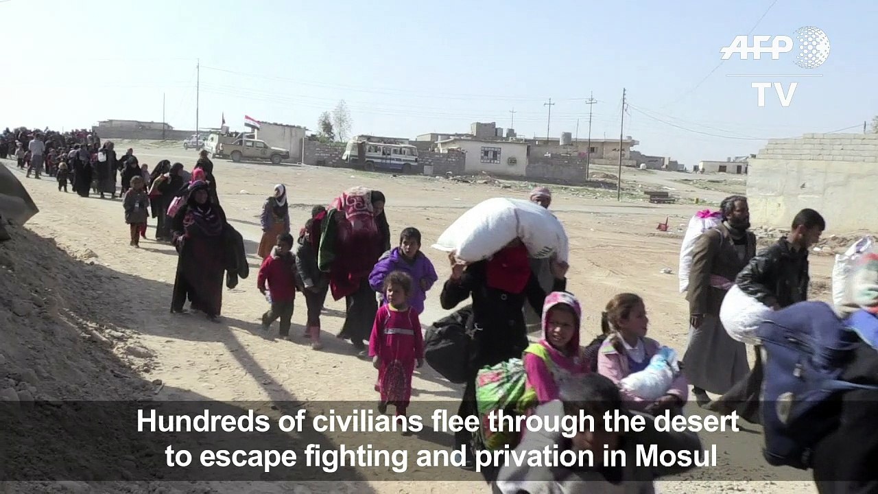 Iraqi civilians flee fighting, privation in west Mosul