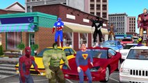 SuperHeroes Dancing For Finger Family | Five Little Monkeys And More Rhymes | Wheels On Th