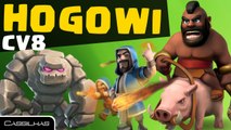 Clash of Clans #86  Ataque HOGOWI CV8  GOWIHO o ataque mais difícil PTBR