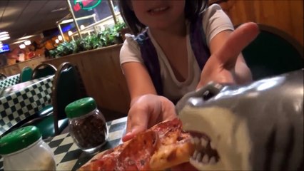 Feeding My Pet Shark, Pizza, Ice Cream & Gumballs 'Toy Sharks Video'