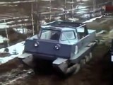 Russian ALL TERRAIN military vehicle drives on snow swamp mud water and land better than 4WD