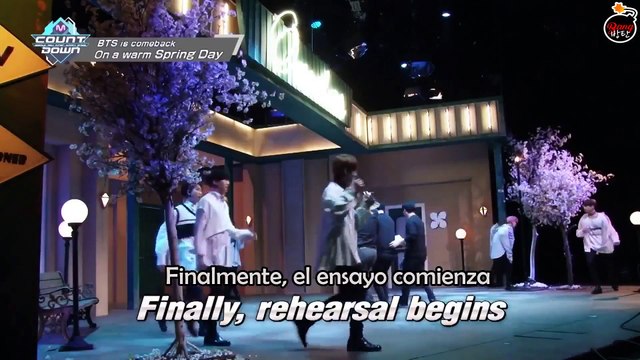 [Sub Español] 170228 ′Spring Day′ M!Countdown Behind the Scenes