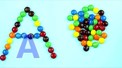 ALPHABET STOP MOTION with M&Ms Candy - Learn the ABC Letters from A to Z