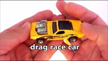 Learning vehicles names and sounds for kids with yellow street vehicles tomica トミカ