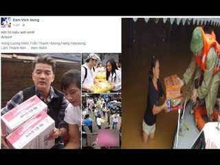 Tin mới nhất - Đàm Vĩnh Hưng đến tận cùng lũ phát mỳ ,gạo và tiền cho người dân