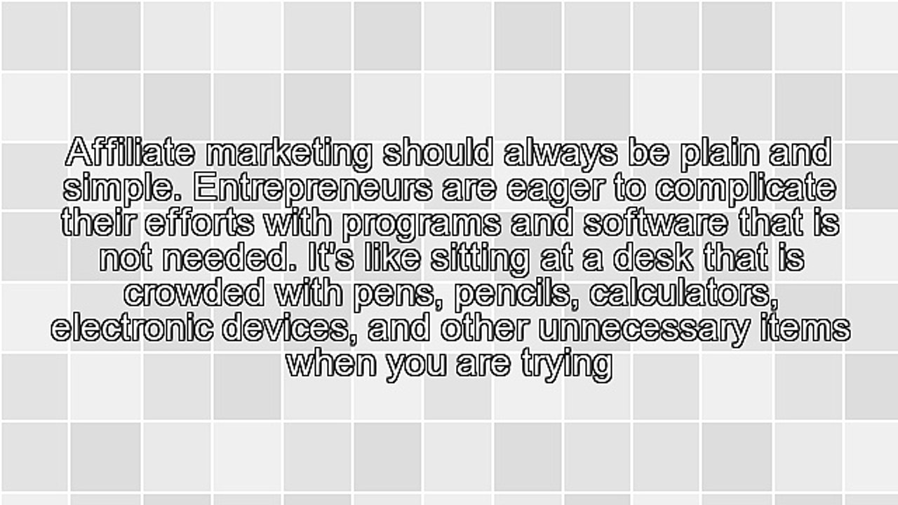 5 Reasons to Keep Your Affiliate Marketing Effort Plain and Simple