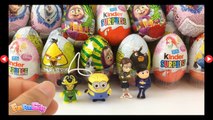20 Surprise Eggs Kinder Surprise Depicable 2 Minions Tom and Jerry Angry Birds Masha i Medved