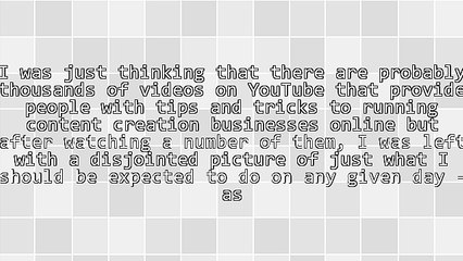 An Average Day in the Life of a Content Creator