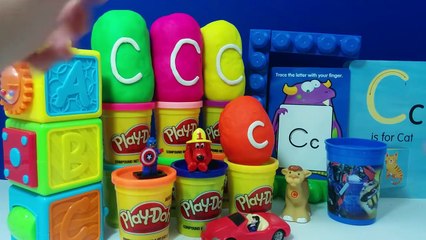 The Letter C with ABC Surprise Eggs - C is for Car Camel Cup Cinderella
