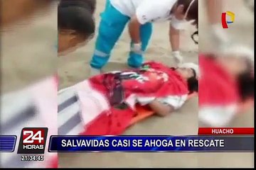 Chiclayo: joven casi pierde la vida por no respetar bandera roja