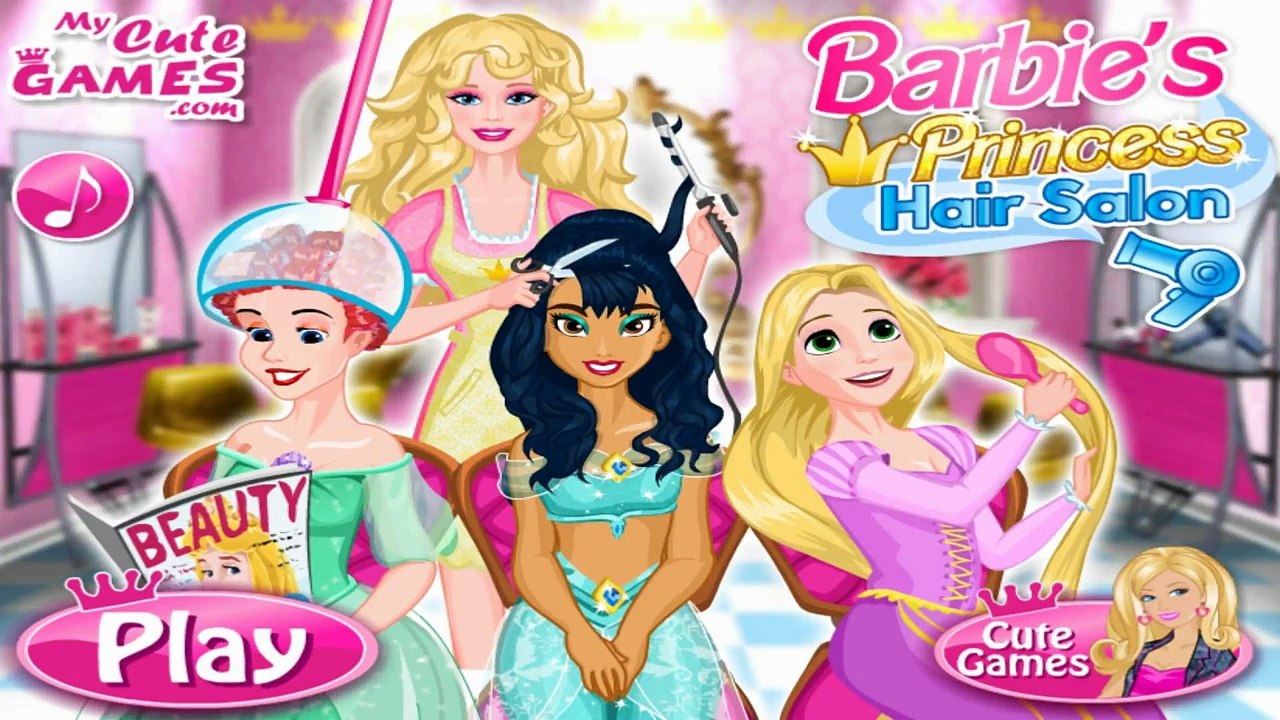 Barbies Princess Hair Salon Disney Princess Games Best Game For Kids Video Dailymotion