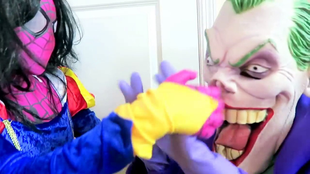 Spiderman vs Joker vs Frozen Elsa - Crazy Olympic Gymnastics! w/ Belle, Snow White - Fun S